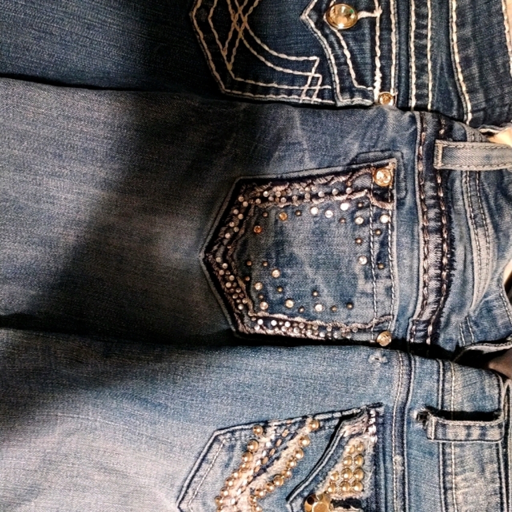 Name brand jeans.